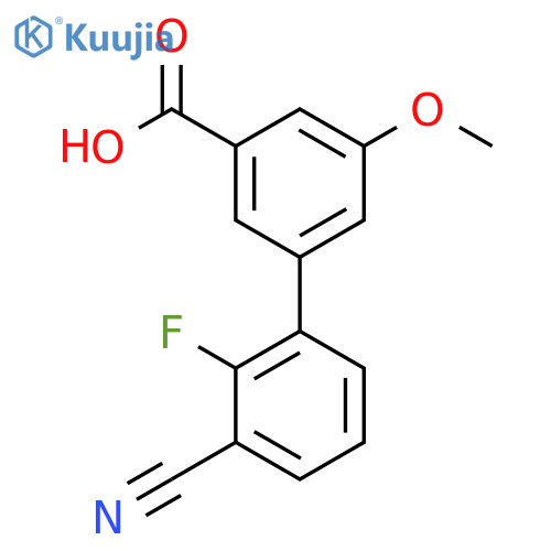 3-(3-Cyano-2-fluorophenyl)-5-methoxybenzoic acid structure