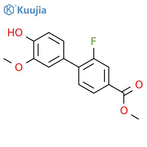 4-(2-Fluoro-4-methoxycarbonylphenyl)-2-methoxyphenol structure