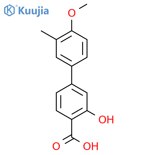 2-hydroxy-4-(4-methoxy-3-methylphenyl)benzoic Acid structure