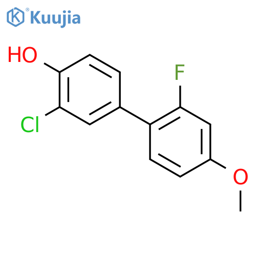 2-chloro-4-(2-fluoro-4-methoxyphenyl)phenol structure