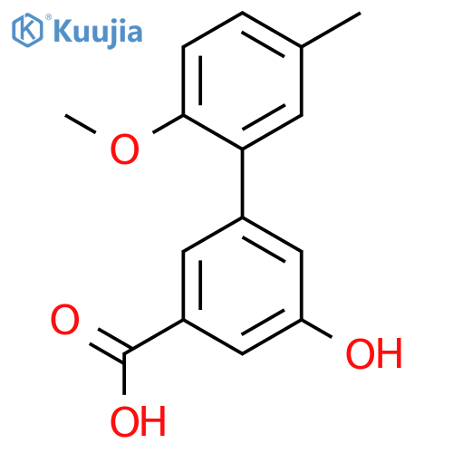 5-Hydroxy-3-(2-methoxy-5-methylphenyl)benzoic acid structure