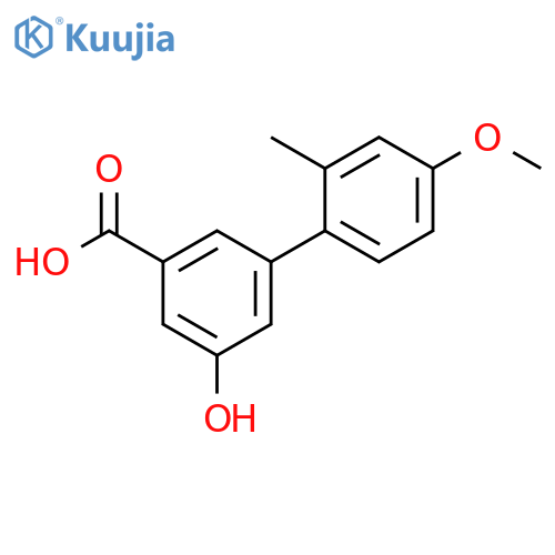 5-Hydroxy-3-(4-methoxy-2-methylphenyl)benzoic acid structure