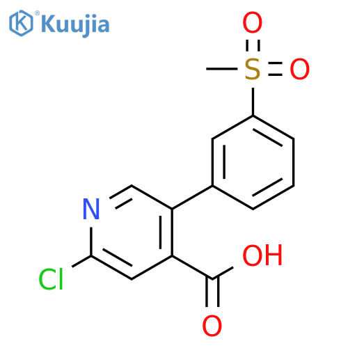 2-Chloro-5-(3-methylsulfonylphenyl)isonicotinic acid structure