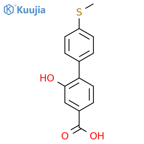 3-Hydroxy-4-(4-methylthiophenyl)benzoic acid structure