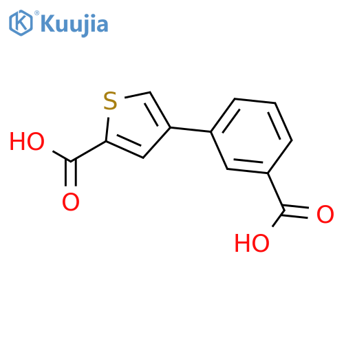 4-(3-Carboxyphenyl)thiophene-2-carboxylic acid structure