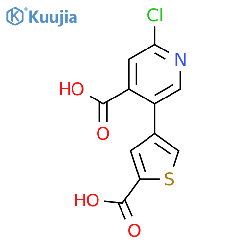 5-(5-Carboxythiophen-3-yl)-2-chloropyridine-4-carboxylic acid structure