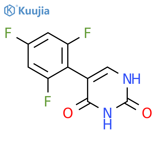 (2,4)-Dihydroxy-5-(2,4,6-trifluorophenyl)pyrimidine structure