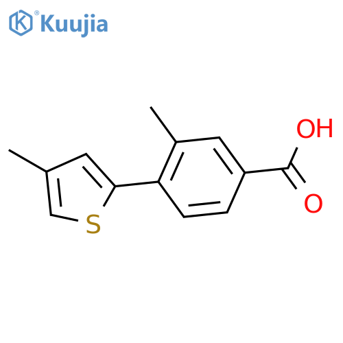 3-methyl-4-(4-methyl-2-thienyl)benzoic Acid structure