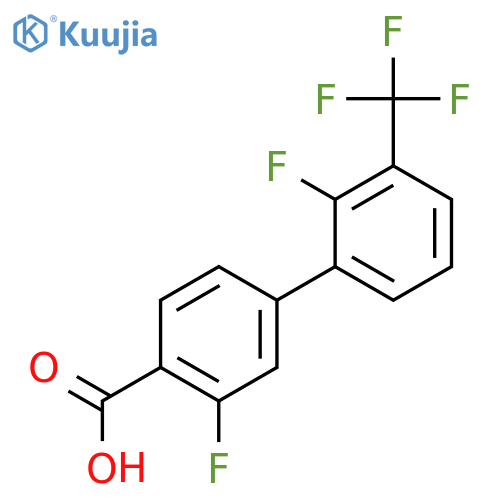 2-Fluoro-4-(2-fluoro-3-trifluoromethylphenyl)benzoic acid structure