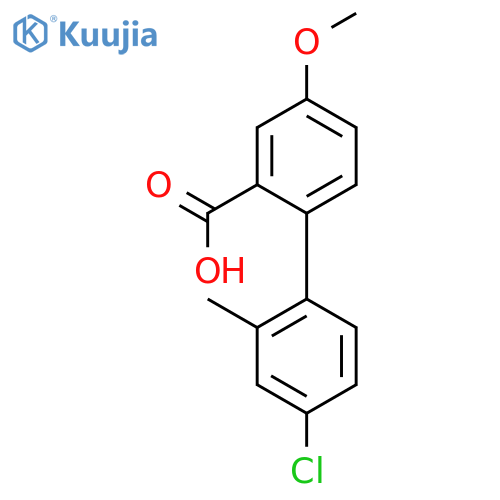 2-(4-Chloro-2-methylphenyl)-5-methoxybenzoic acid structure