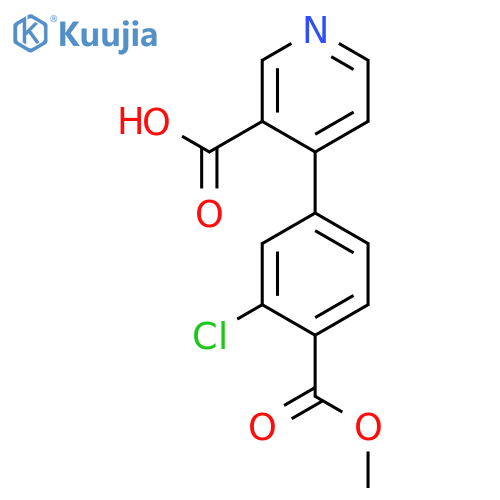 4-(3-Chloro-4-methoxycarbonylphenyl)nicotinic acid structure