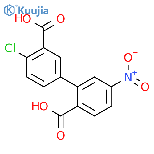 2-(3-Carboxy-4-chlorophenyl)-4-nitrobenzoic acid structure