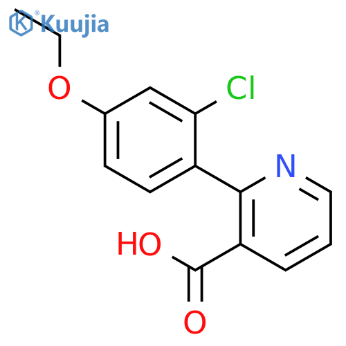 2-(2-Chloro-4-ethoxyphenyl)pyridine-3-carboxylic acid structure
