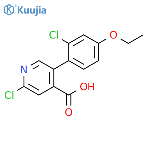 2-Chloro-5-(2-chloro-4-ethoxyphenyl)isonicotinic acid structure
