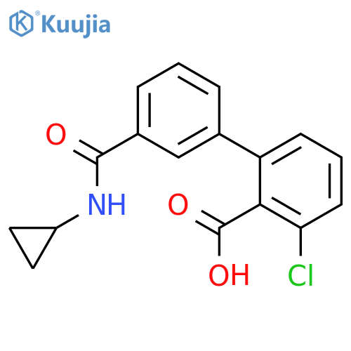 6-Chloro-2-[3-(cyclopropylaminocarbonyl)phenyl]benzoic acid structure