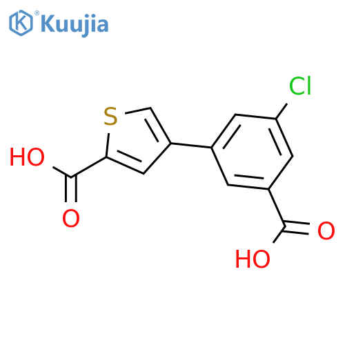 4-(3-Carboxy-5-chlorophenyl)thiophene-2-carboxylic acid structure