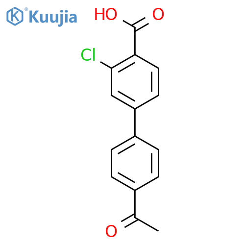 4-(4-Acetylphenyl)-2-chlorobenzoic acid structure
