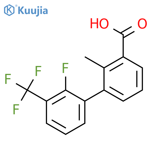 3-(2-Fluoro-3-trifluoromethylphenyl)-2-methylbenzoic acid structure
