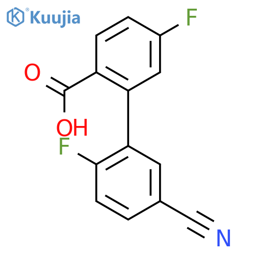 2-(5-cyano-2-fluorophenyl)-4-fluorobenzoic Acid structure