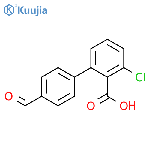 6-Chloro-2-(4-formylphenyl)benzoic acid structure