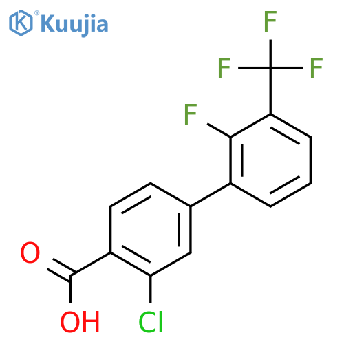 2-chloro-4-[2-fluoro-3-(trifluoromethyl)phenyl]benzoic Acid structure