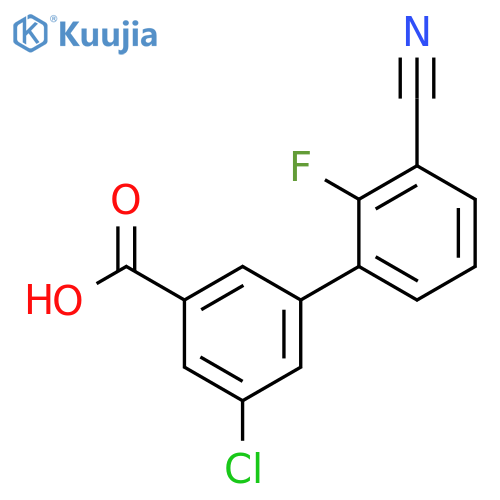5-Chloro-3-(3-cyano-2-fluorophenyl)benzoic acid structure