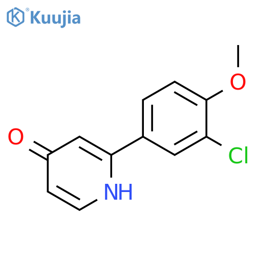 2-(3-Chloro-4-methoxyphenyl)-4-hydroxypyridine structure