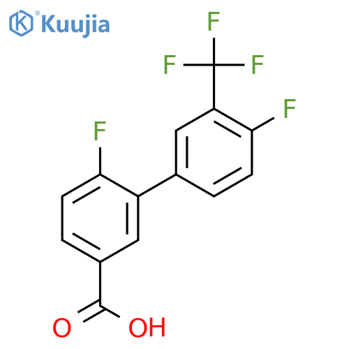 4-Fluoro-3-(4-fluoro-3-trifluoromethylphenyl)benzoic acid structure