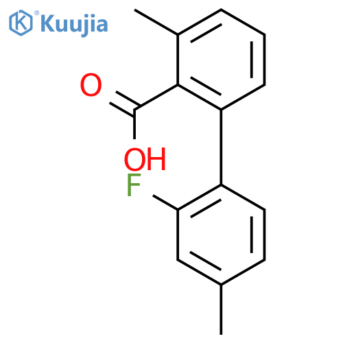 2-(2-fluoro-4-methylphenyl)-6-methylbenzoic Acid structure