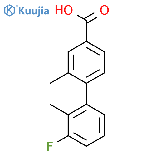 4-(3-Fluoro-2-methylphenyl)-3-methylbenzoic acid structure