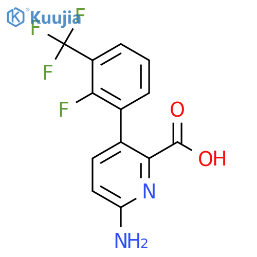 6-Amino-3-(2-fluoro-3-trifluoromethylphenyl)picolinic acid structure
