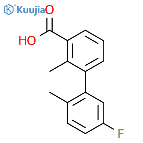 3-(5-Fluoro-2-methylphenyl)-2-methylbenzoic acid structure