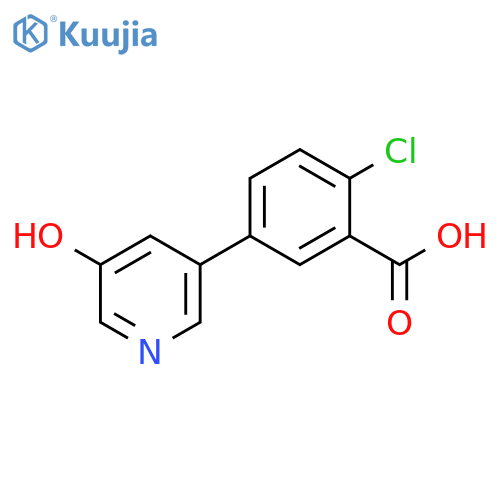 2-Chloro-5-(5-hydroxypyridin-3-yl)benzoic acid structure