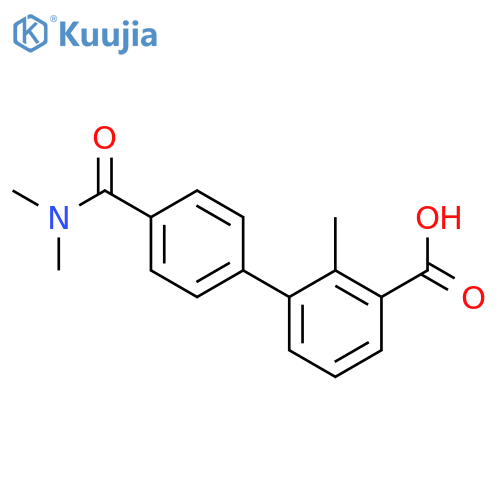 3-[4-(N,N-Dimethylaminocarbonyl)phenyl]-2-methylbenzoic acid structure