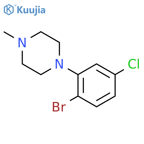 1-(2-Bromo-5-chlorophenyl)-4-methylpiperazine structure