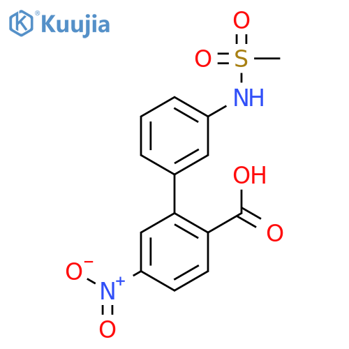 2-[3-(methanesulfonamido)phenyl]-4-nitrobenzoic Acid structure