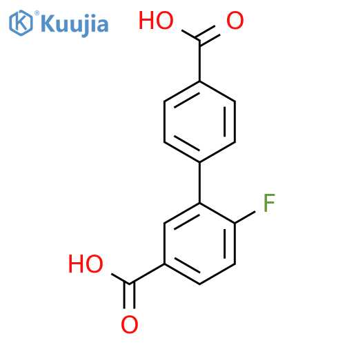 4-(5-Carboxy-2-fluorophenyl)benzoic acid structure
