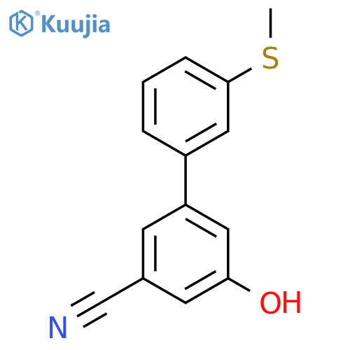 3-Hydroxy-5-(3-methylsulfanylphenyl)benzonitrile structure