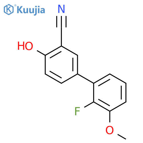 2-Cyano-4-(2-fluoro-3-methoxyphenyl)phenol structure