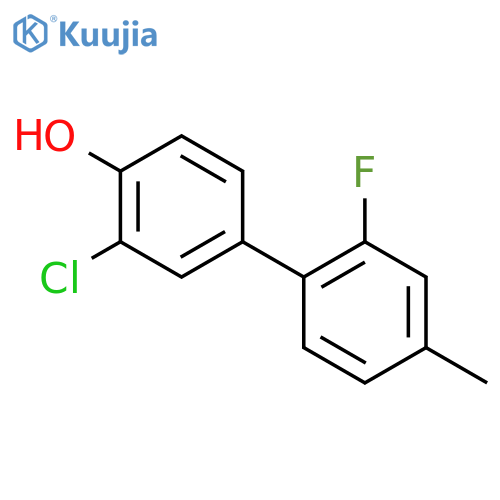 2-chloro-4-(2-fluoro-4-methylphenyl)phenol structure