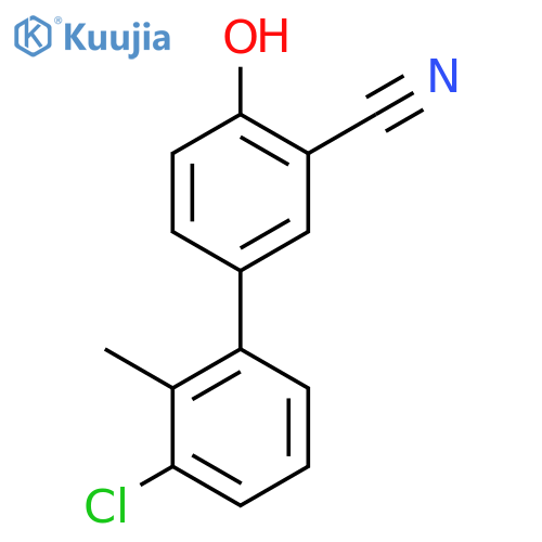 4-(3-Chloro-2-methylphenyl)-2-cyanophenol structure