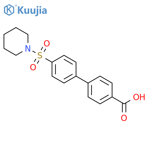 4-[4-(Piperidin-1-ylsulfonyl)phenyl]benzoic acid structure
