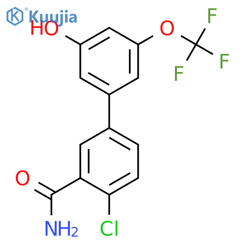 5-(3-Carbamoyl-4-chlorophenyl)-3-trifluoromethoxyphenol structure