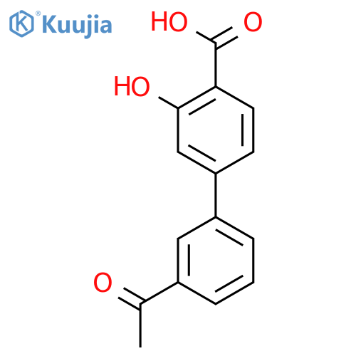 4-(3-Acetylphenyl)-2-hydroxybenzoic acid structure