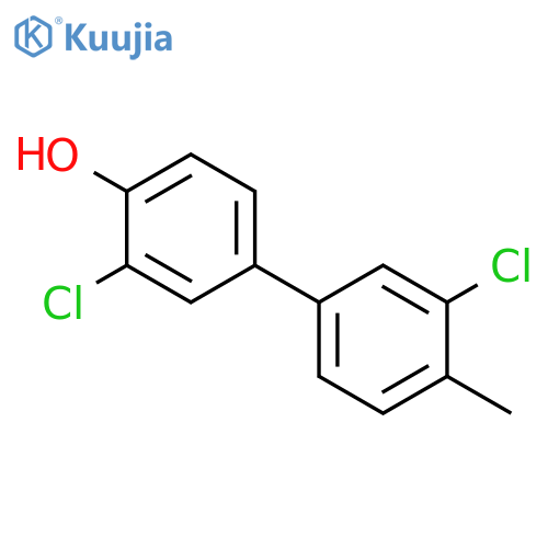 2-Chloro-4-(3-chloro-4-methylphenyl)phenol structure