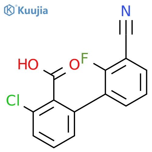6-Chloro-2-(3-cyano-2-fluorophenyl)benzoic acid structure