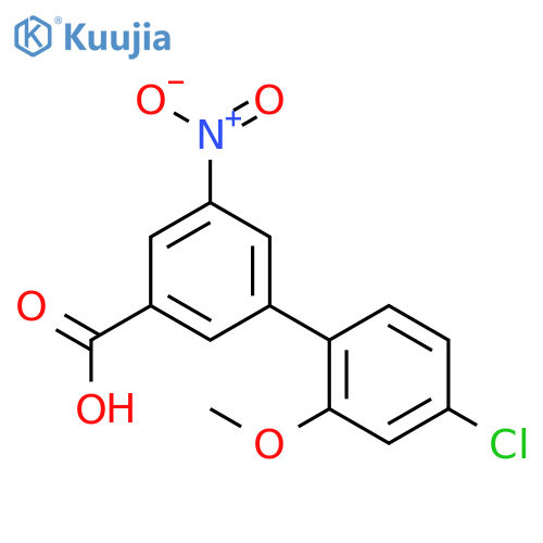 3-(4-Chloro-2-methoxyphenyl)-5-nitrobenzoic acid structure