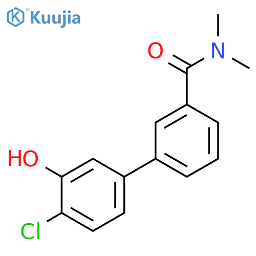 2-Chloro-5-[3-(N,N-dimethylaminocarbonyl)phenyl]phenol structure