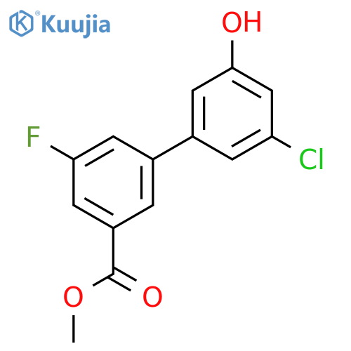 3-Chloro-5-(3-fluoro-5-methoxycarbonylphenyl)phenol structure