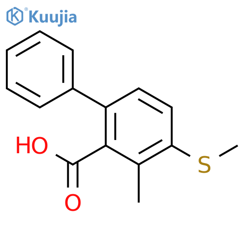 [1,1-Biphenyl]-2-carboxylic acid, 3-methyl-4-(methylthio)- structure